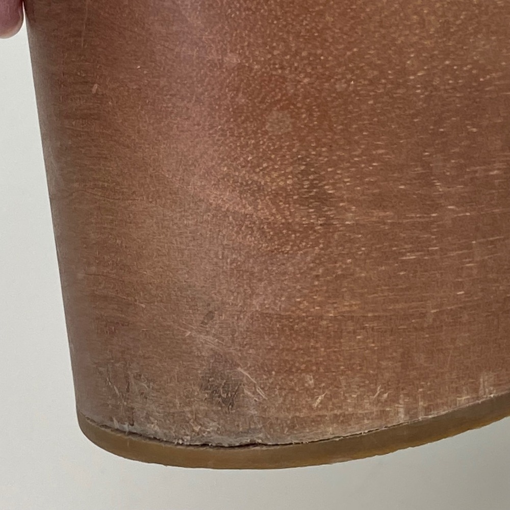 Charlotte Stone Marlo Clogs Bronze Metallic Leather Wooden Platform Heel Boho 9 - Picture 13 of 16